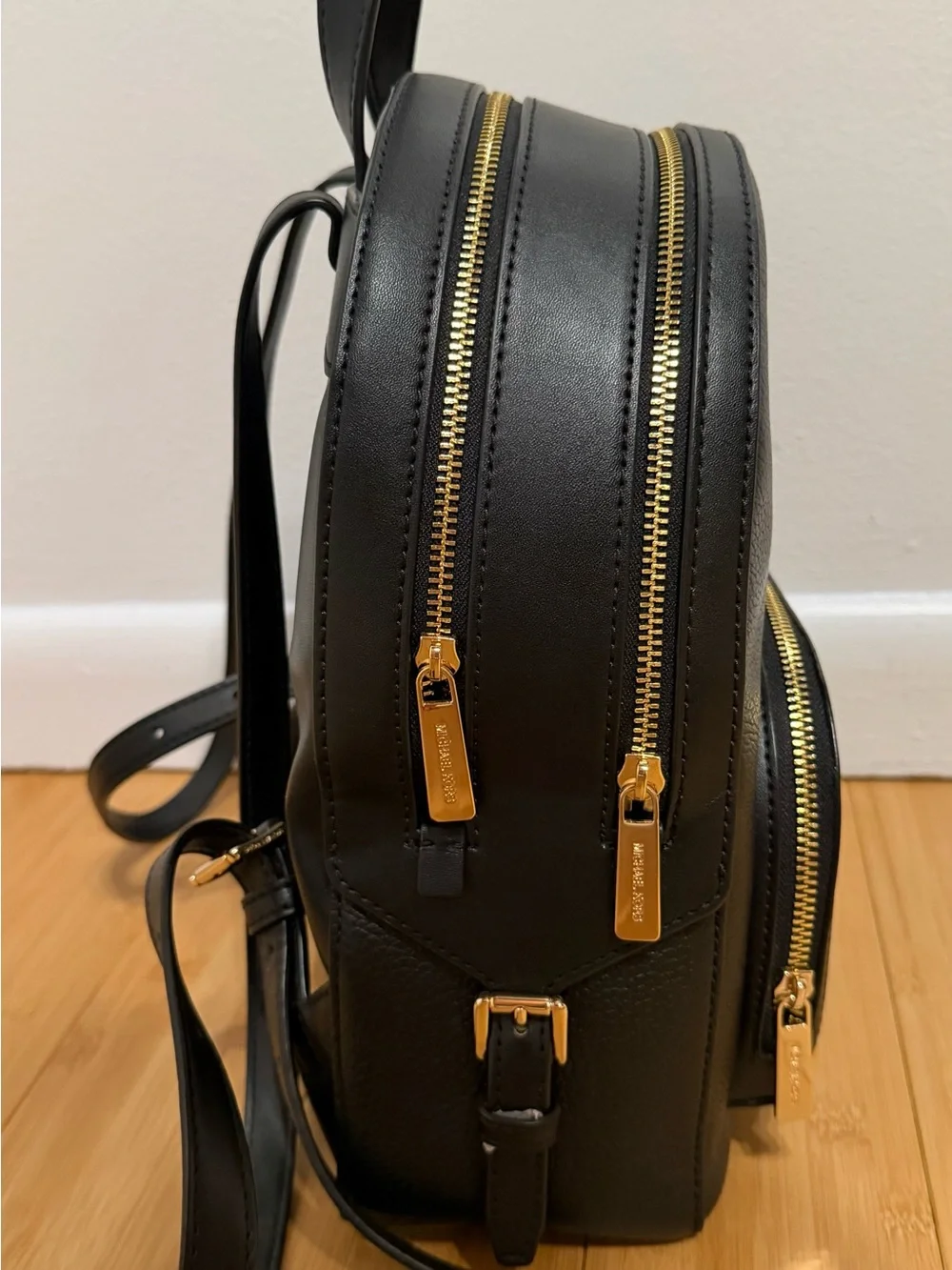 Michael Kors Jaycee Women's Medium Black Pebble Leather Backpack